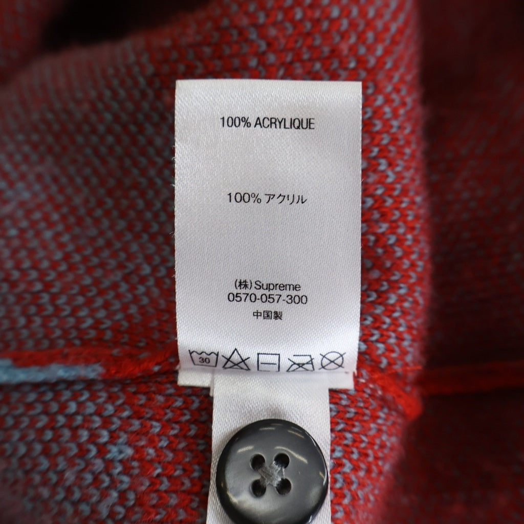SUPREME(シュプリーム) 20SS Brushed Polka Dot Cardigan ブラッシュド ポルカ ドット モヘア長袖ニット カーディガン レッド
