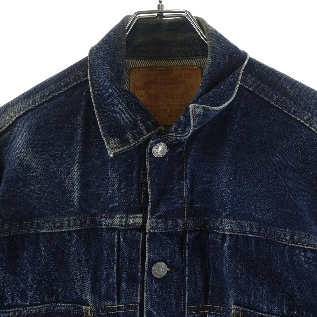 Levi's リーバイス 90S VINTAGE 507 ボタン裏555 ビッグE 片面タブ バレンシア製 2nd Denim Trucker Jacket デニムトラッカージャケット インディゴ Levi's(リーバイス) 90S VINTAGE 507 ボタン裏555 ビッグE 片面タブ