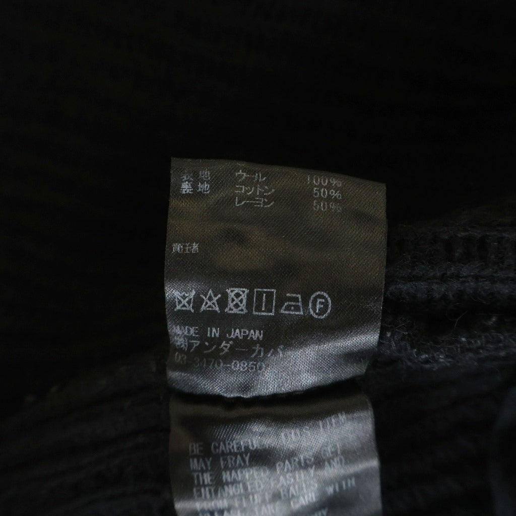 UNDERCOVER(アンダーカバー) 19AW KNIT LONG JACKET ピークドラペル 3B ニットロングジャケット ブラック UCX4104-2