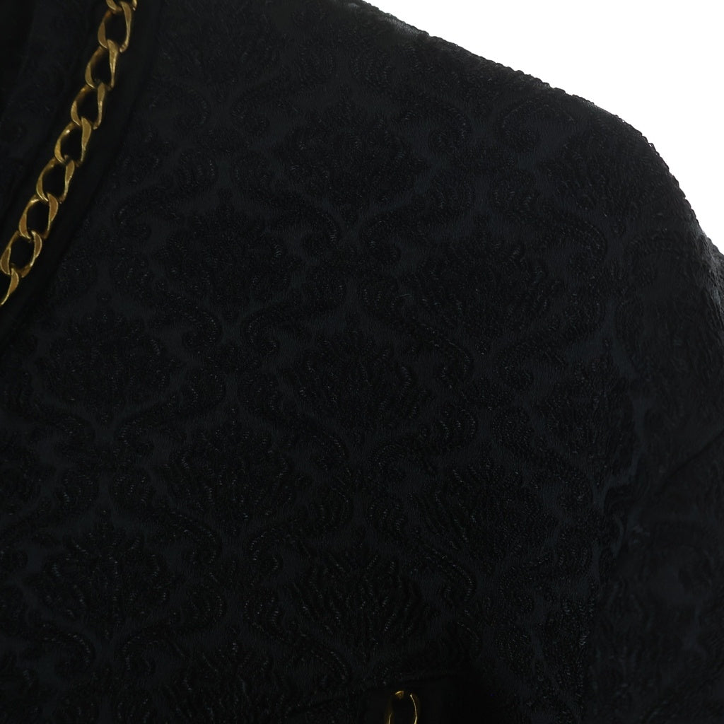 UNDERCOVER(アンダーカバー) 25SS PATTERNED JACQUARD JACKET チェーン装飾 パターンド ジャガードジャケット ブラック レディース UC1E4205-1