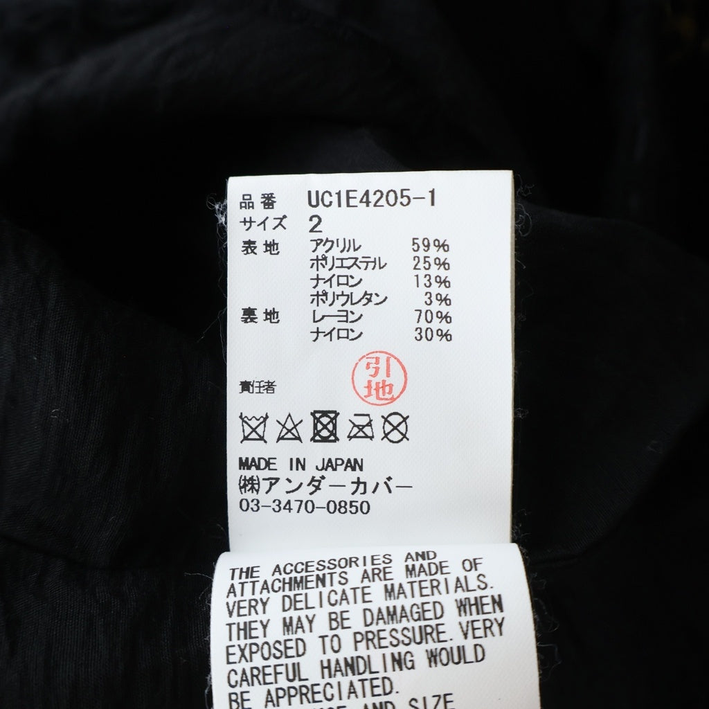 UNDERCOVER(アンダーカバー) 25SS PATTERNED JACQUARD JACKET チェーン装飾 パターンド ジャガードジャケット ブラック レディース UC1E4205-1