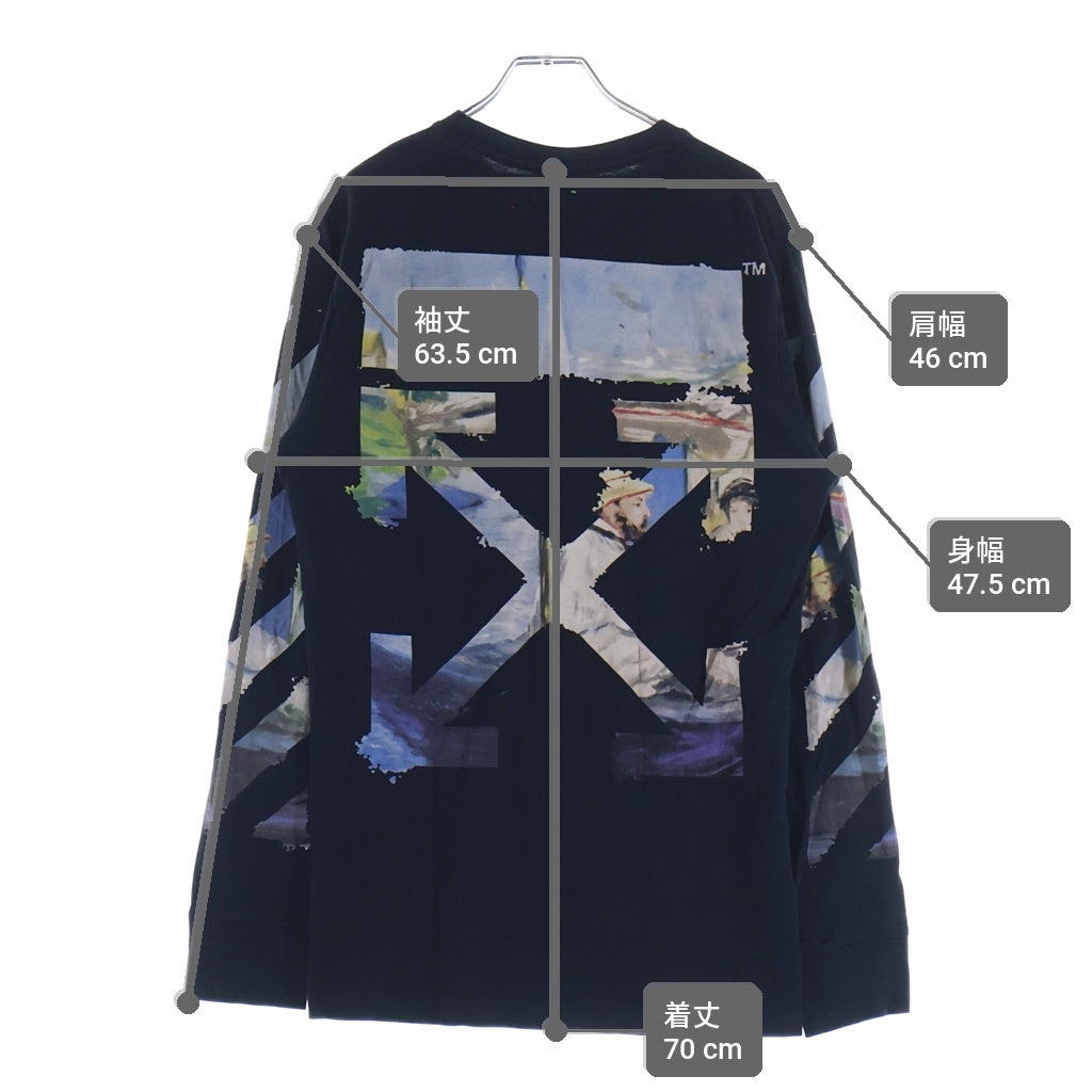 OFF-WHITE(オフホワイト) 19SS DIAG COLORED ARROWS L/S TEE ダイアグ カラード 長袖Tシャツ カットソー ブラック OMAB001R19185012