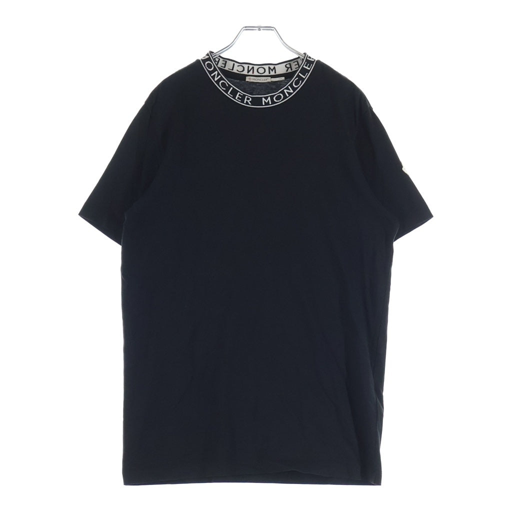 MONCLER(モンクレール) 25SS ネックロゴ クルーネック半袖Tシャツ カットソー ブラック K10918C00027 8390T