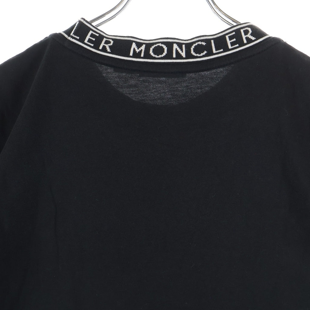 MONCLER(モンクレール) 25SS ネックロゴ クルーネック半袖Tシャツ カットソー ブラック K10918C00027 8390T