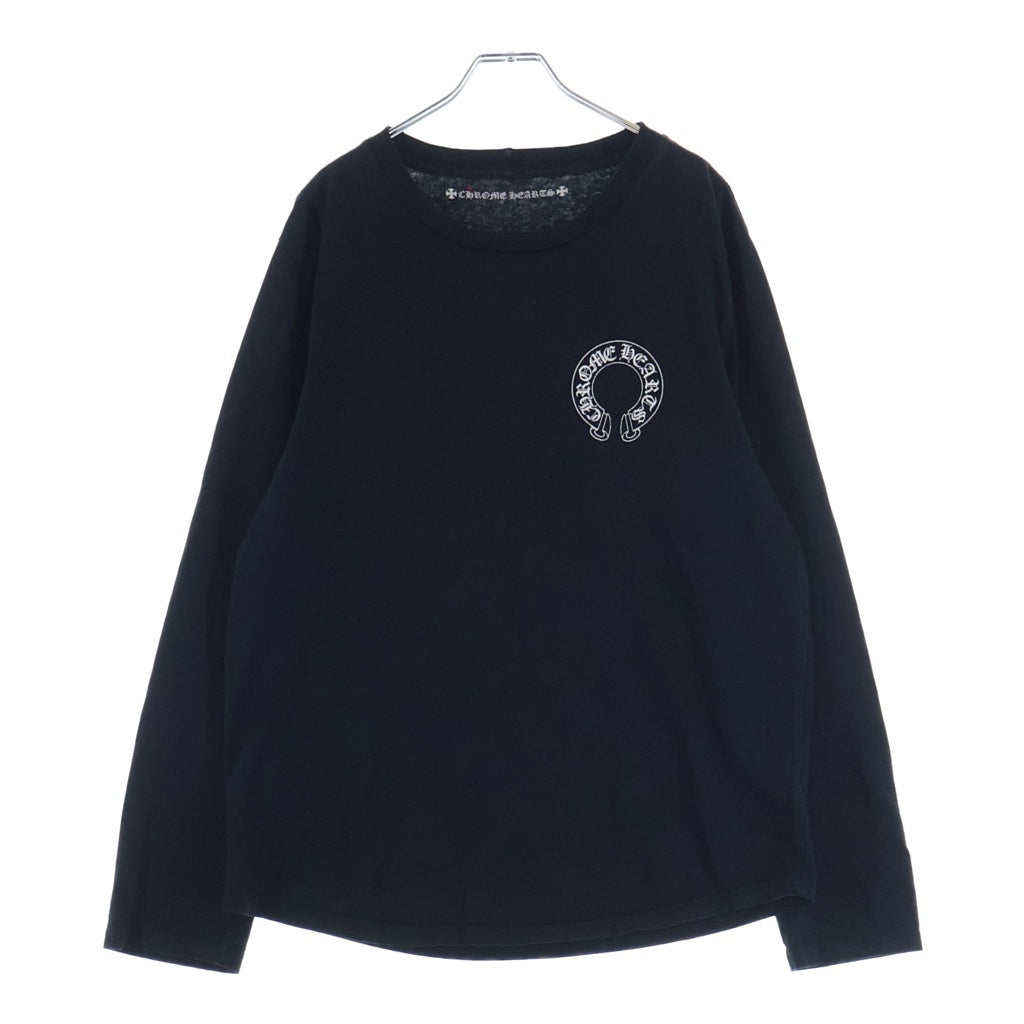 CHROME HEARTS(クロムハーツ) Back Arch Logo USA Long Sleeve Tee フロントホースシュー バックアーチロゴプリント ロングスリーブ 長袖Tシャツ カットソー ブラック