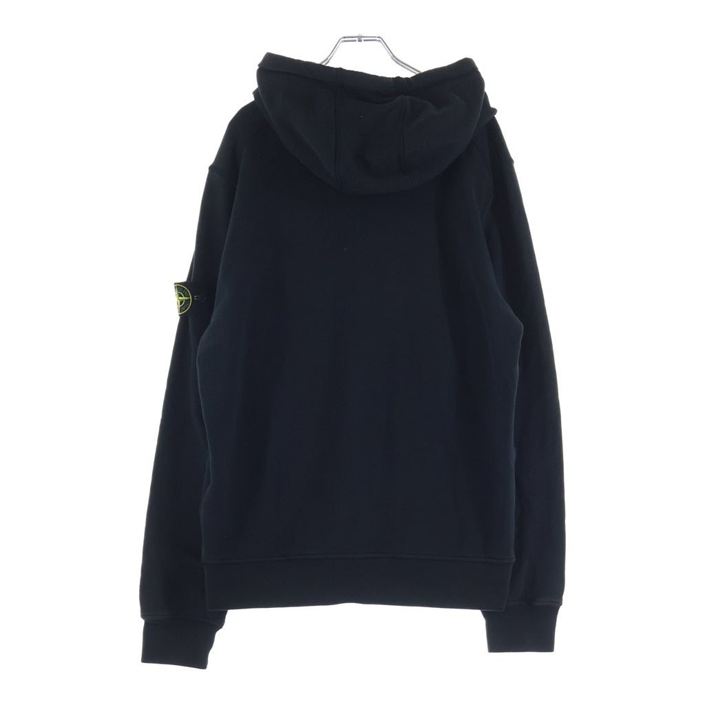 STONE ISLAND(ストーンアイランド) Garment dye pullover hoodie ガーメント ダイ ロゴワッペン付き プルオーバー パーカー ブラック 771564120