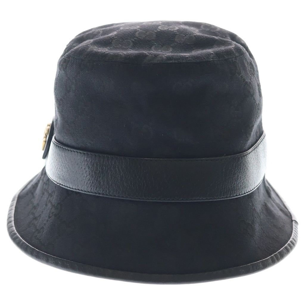 GUCCI(グッチ) GGキャンバス バケットハット 帽子 ブラック 576587 4HG53