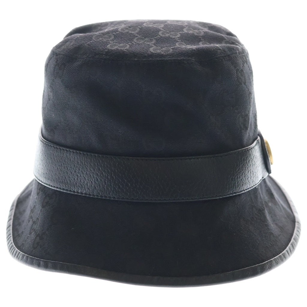 GUCCI(グッチ) GGキャンバス バケットハット 帽子 ブラック 576587 4HG53