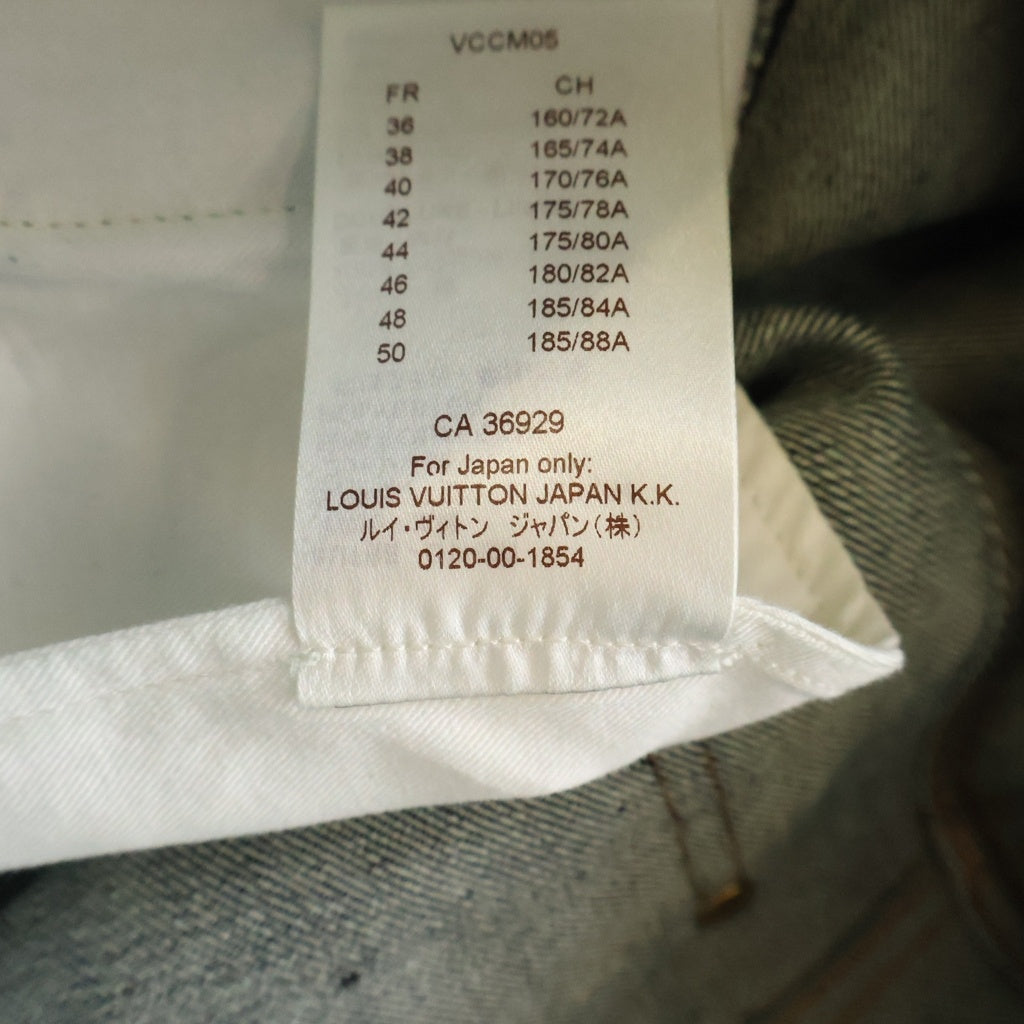 LOUIS VUITTON(ルイヴィトン) 17SS SLIM STRETCH PANTS モノグラムパッチ スリムストレッチ デニムパンツ インディゴ RM171Q DKN HAD70W