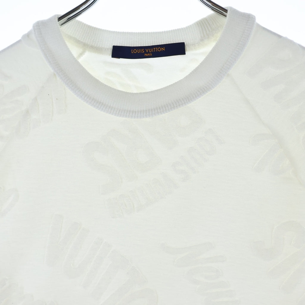 LOUIS VUITTON(ルイヴィトン) 18SS パイル地 シティロゴ クルーネック半袖Tシャツ カットソー ホワイト RM181M FMF HEY21W