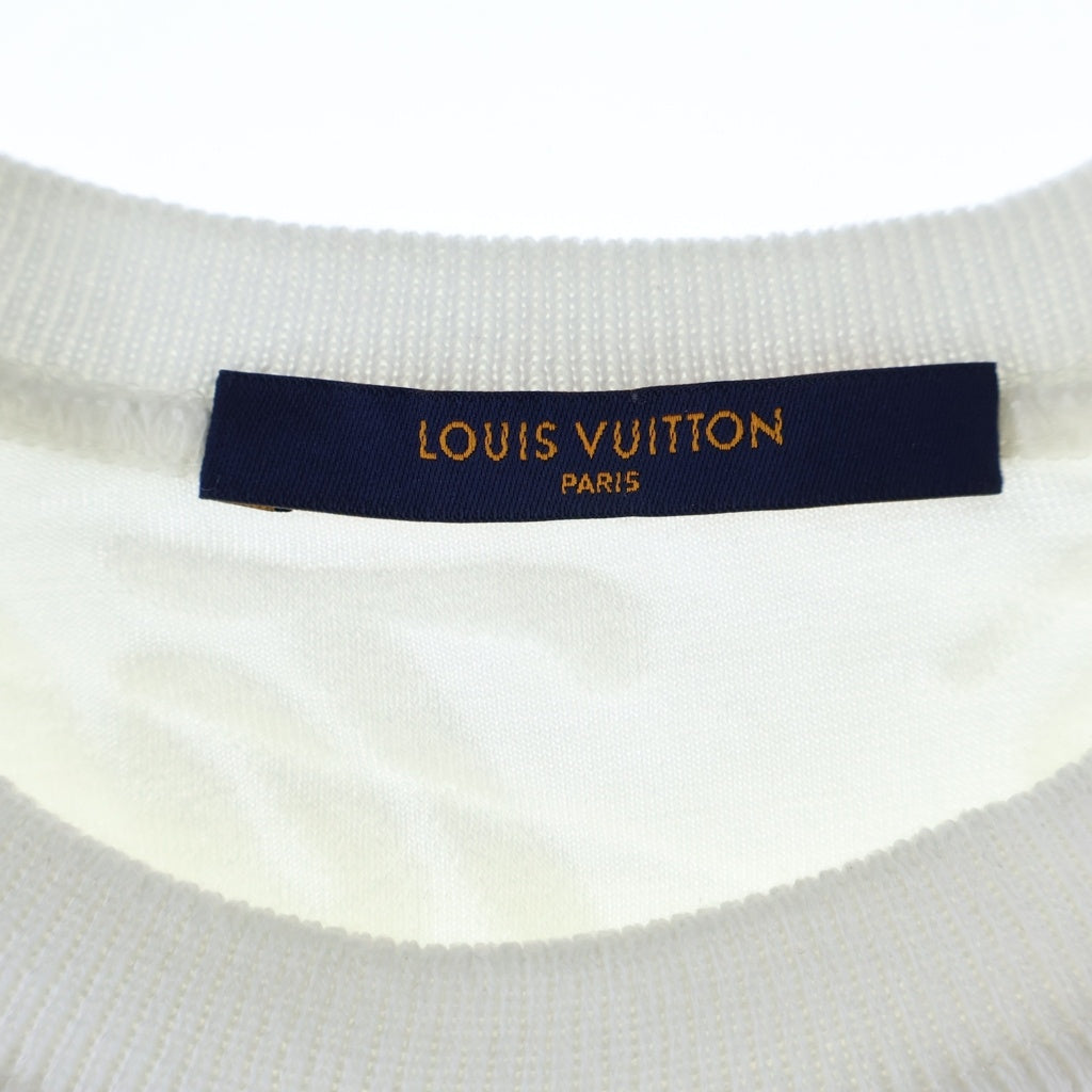 LOUIS VUITTON(ルイヴィトン) 18SS パイル地 シティロゴ クルーネック半袖Tシャツ カットソー ホワイト RM181M FMF HEY21W