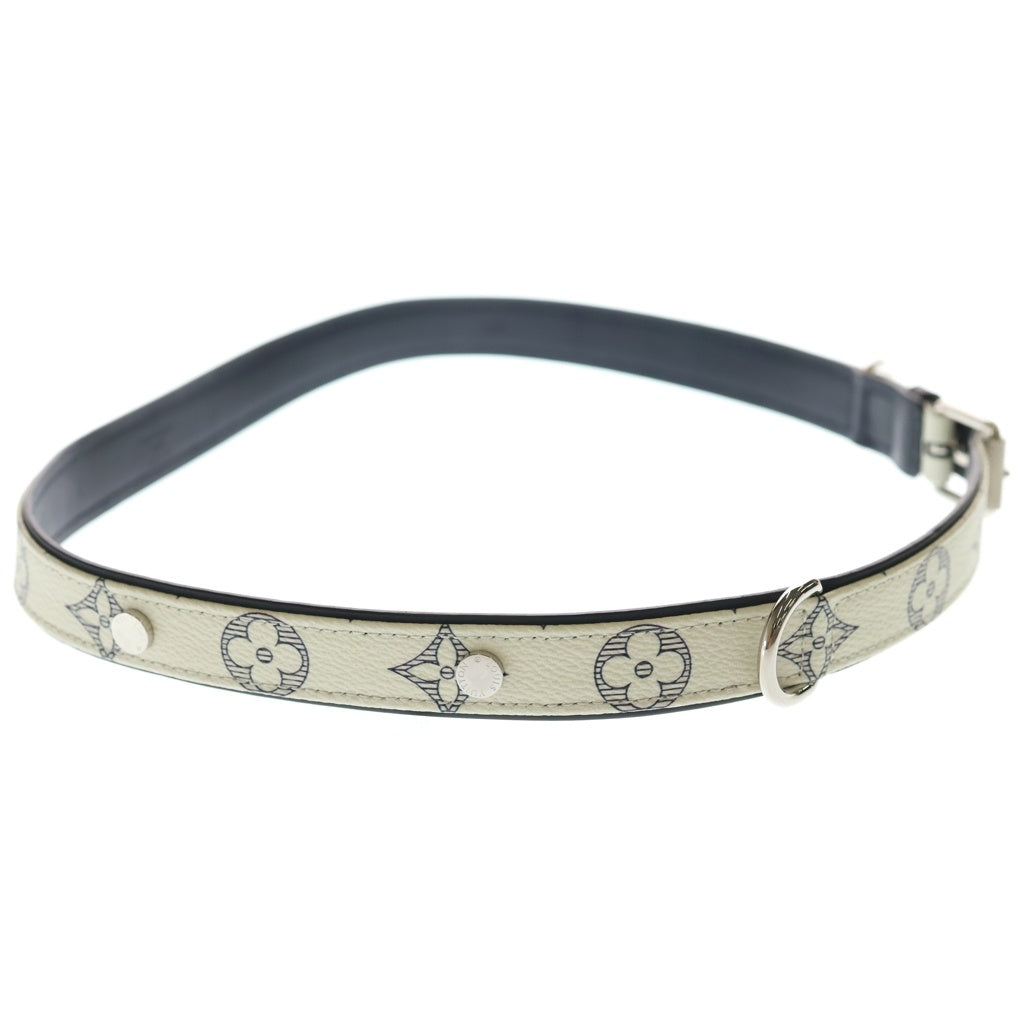 LOUIS VUITTON(ルイヴィトン) モノグラムサバンナ ブラスレ ハートビート チャップマンブラザース レザーベルト ホワイト MP012V LE4146 レディース