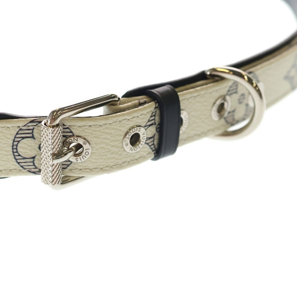 LOUIS VUITTON(ルイヴィトン) モノグラムサバンナ ブラスレ ハートビート チャップマンブラザース レザーベルト ホワイト MP012V LE4146 レディース