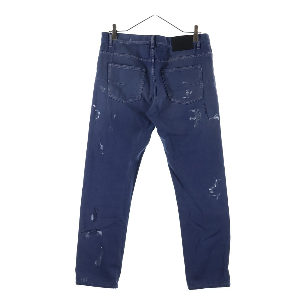 DIOR(ディオール) 19AW ×Raymond Pettibon レイモンド ペティボン ペンキ加工 スリムフィット デニムパンツ ネイビー 943D000B205X