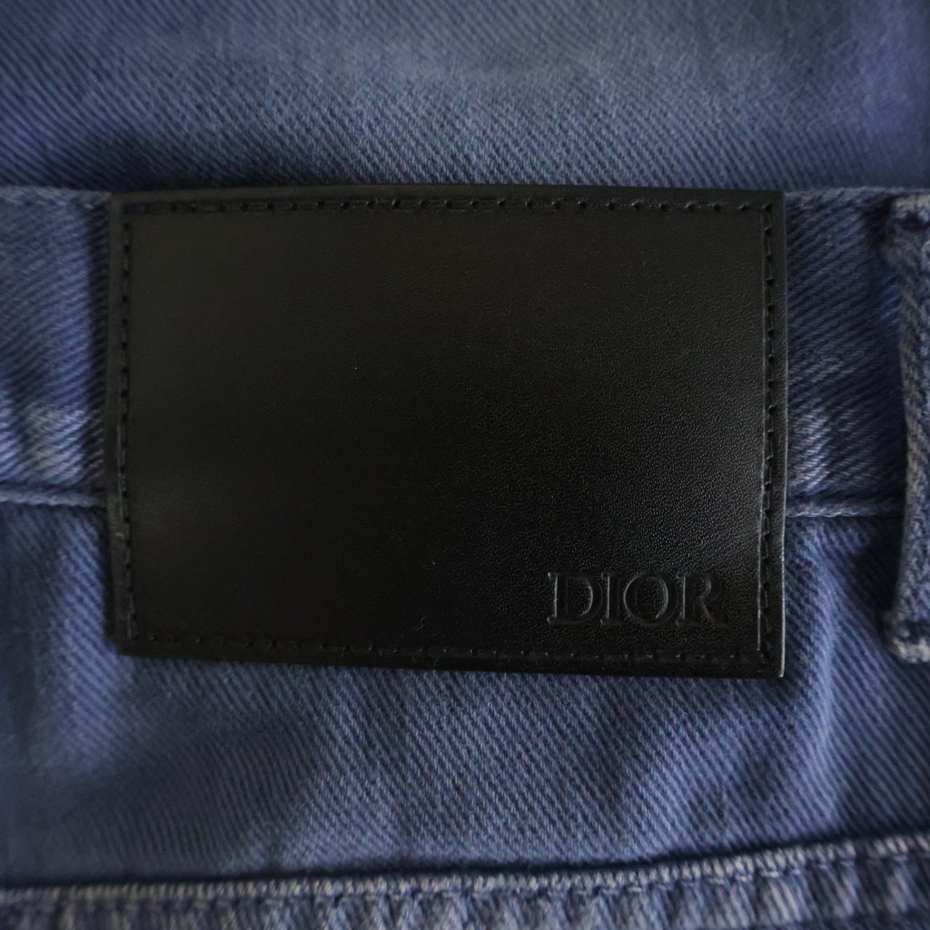 DIOR(ディオール) 19AW ×Raymond Pettibon レイモンド ペティボン ペンキ加工 スリムフィット デニムパンツ ネイビー 943D000B205X