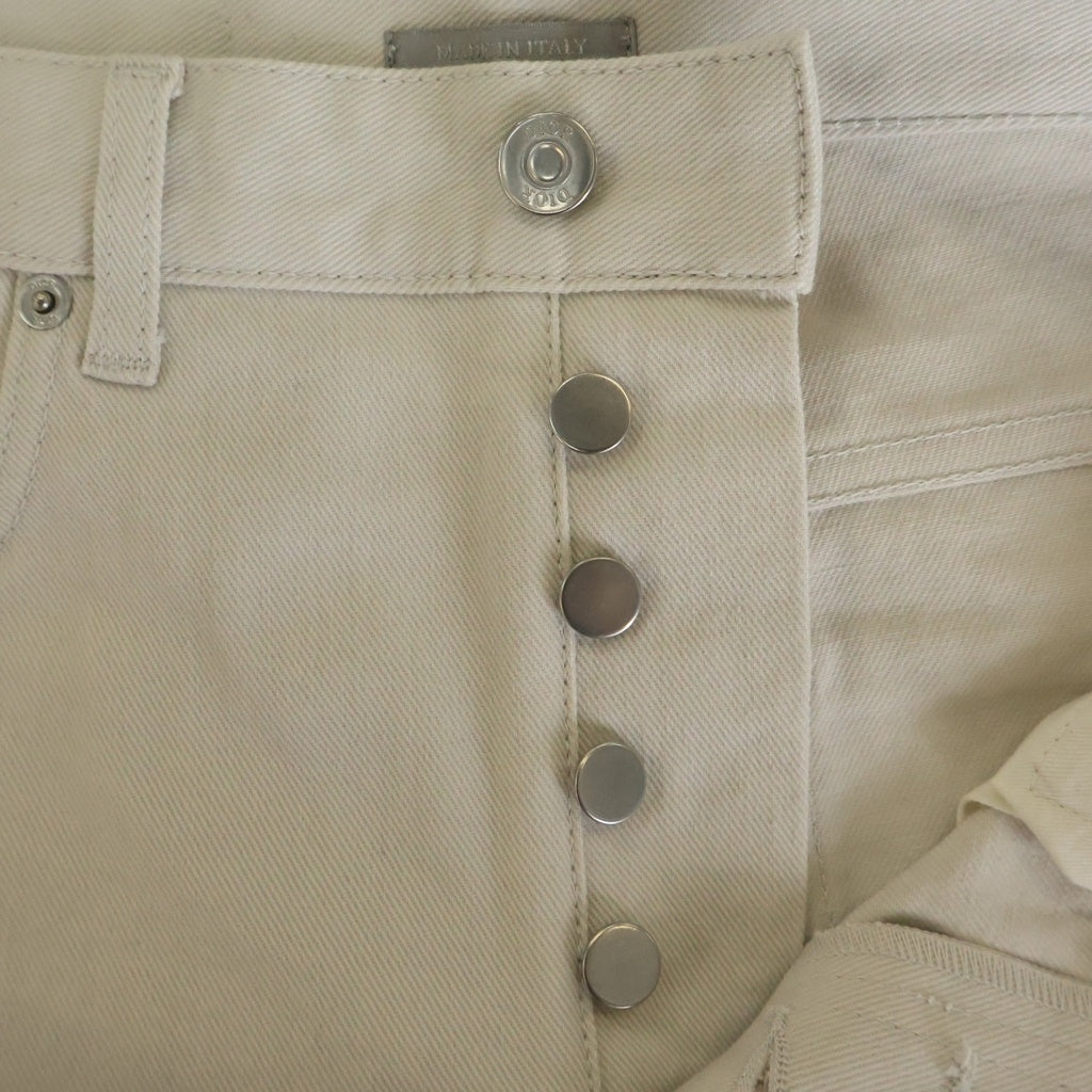 DIOR(ディオール) 20SS ×DANIEL ARSHAM ダニエル アーシャム ラバーパッチ ストレート デニムパンツ ホワイト 013DS00E237X