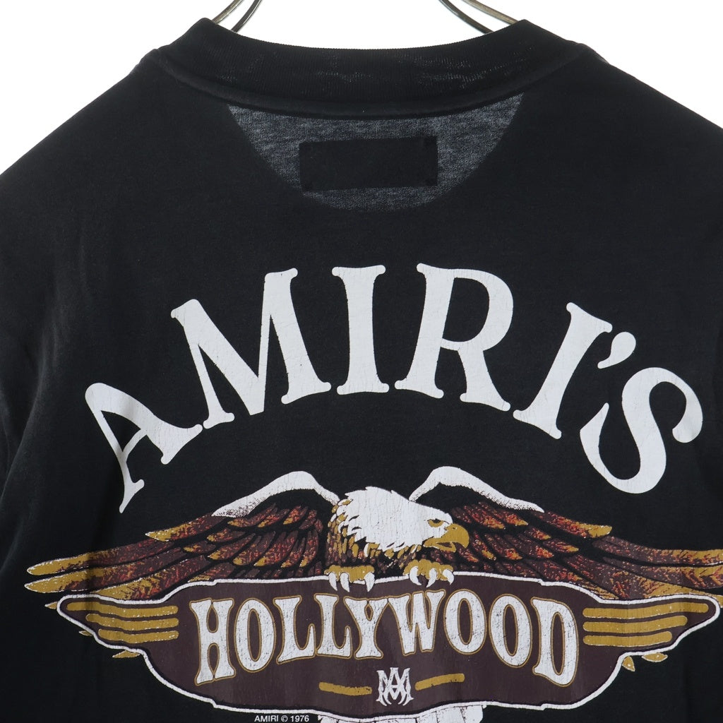 AMIRI(アミリ) Eagle Flames Long Sleeve T-Shirt イーグル アームフレイム 長袖Tシャツ カットソー ブラック AMTOJR1038