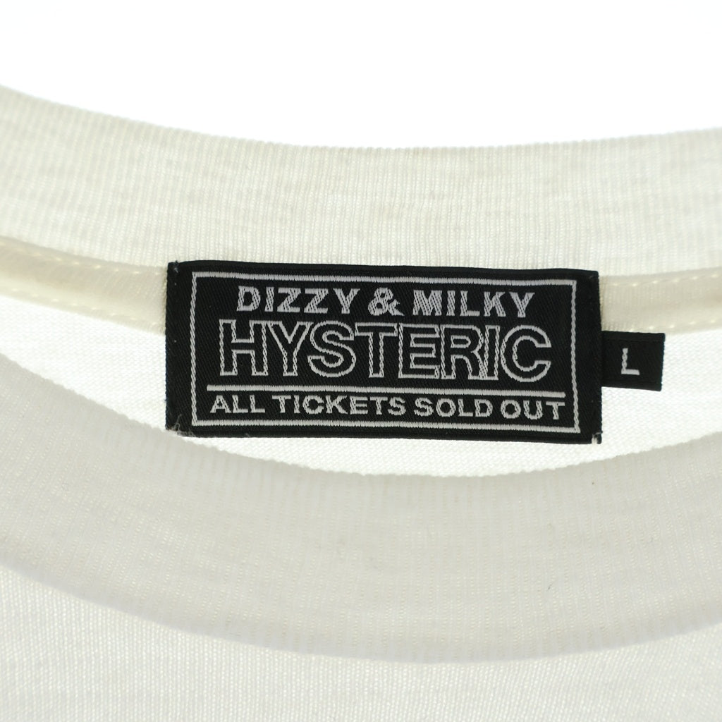 HYSTERIC GLAMOUR(ヒステリックグラマー) MOTOR GIRL モーターガール 長袖Tシャツ カットソー ホワイト 02243CL01