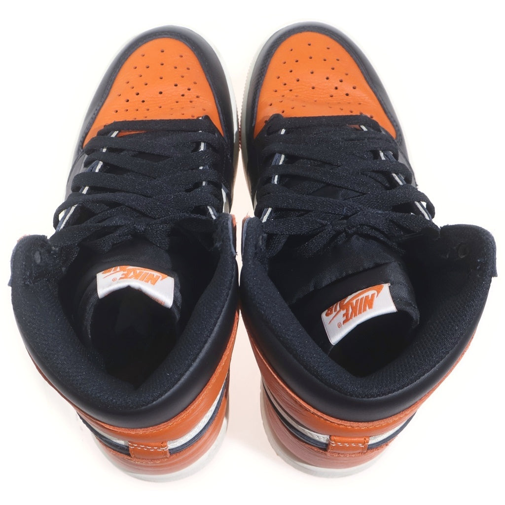NIKE(ナイキ) AIR JORDAN 1 RETRO HIGH OG DZ5485-008 エアジョーダン 1 レトロ ハイカットスニーカー オレンジ/ブラック/ホワイト US7/25cm レディース