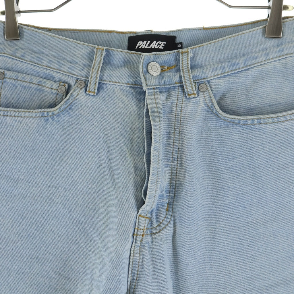 Palace Skateboards(パレススケートボーズ) CARP JEAN ストーンウォッシュ加工 刺繍デザイン デニムパンツ ライトブルー