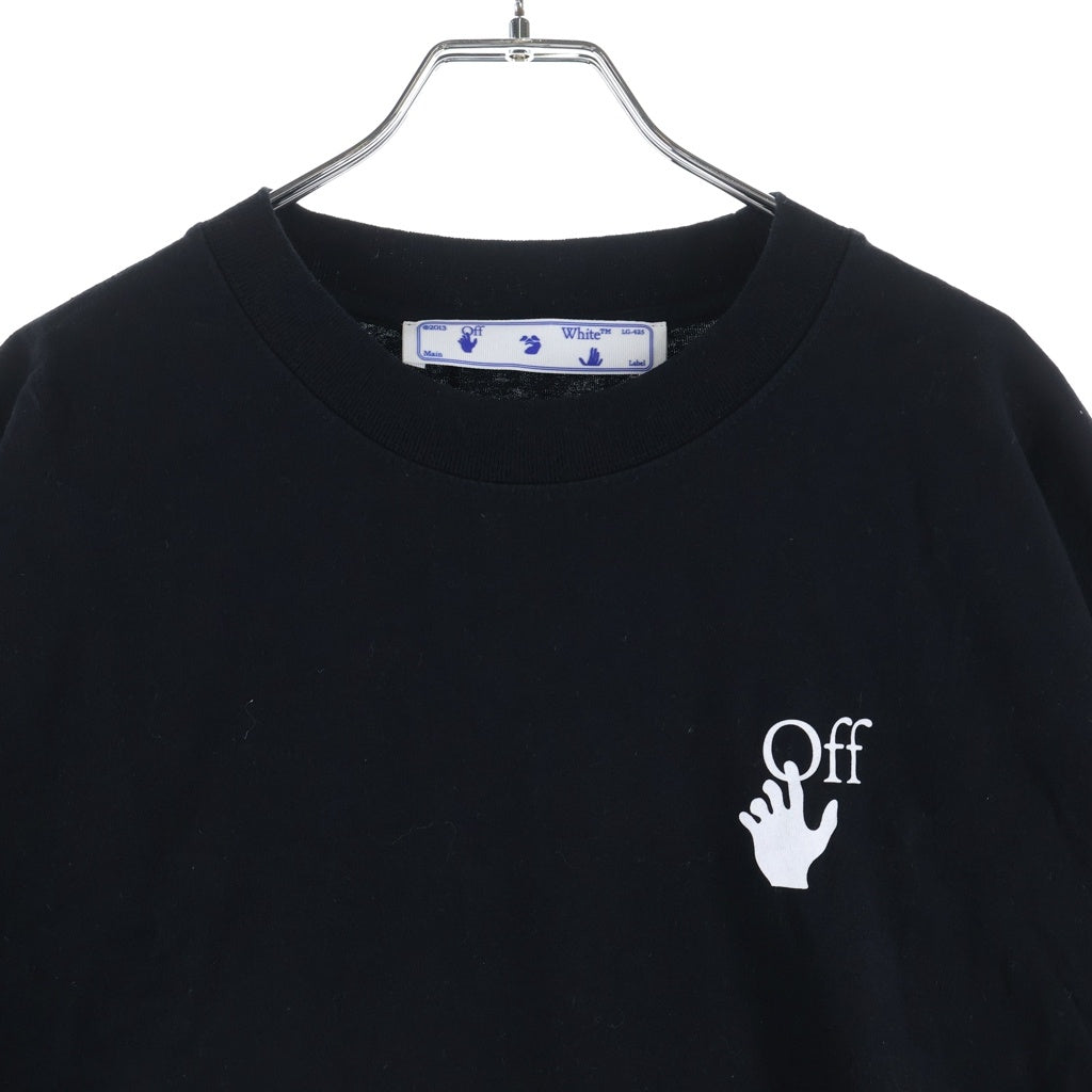 OFF-WHITE(オフホワイト) MARKER S/S OVER TEE バックアロー マーカー クルーネック 半袖Tシャツ カットソー ブラック OMAA038R21JER002