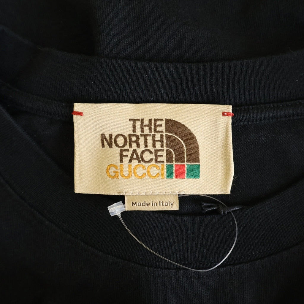 GUCCI(グッチ) ×THE NORTH FACE Oversize T-Shirt ザノースフェイス オーバーサイズ クルーネック 半袖Tシャツ カットソー ブラック 616036 XJDCL