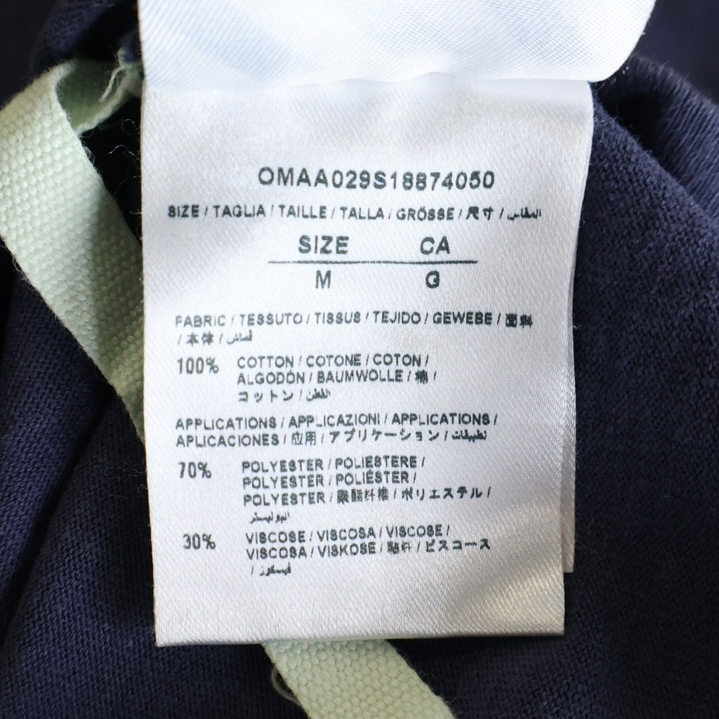 OFF-WHITE(オフホワイト) 18SS ×Champion T-Shirt チャンピオン ロゴ刺繍 半袖Tシャツ カットソー ネイビー OMAA029S18874050