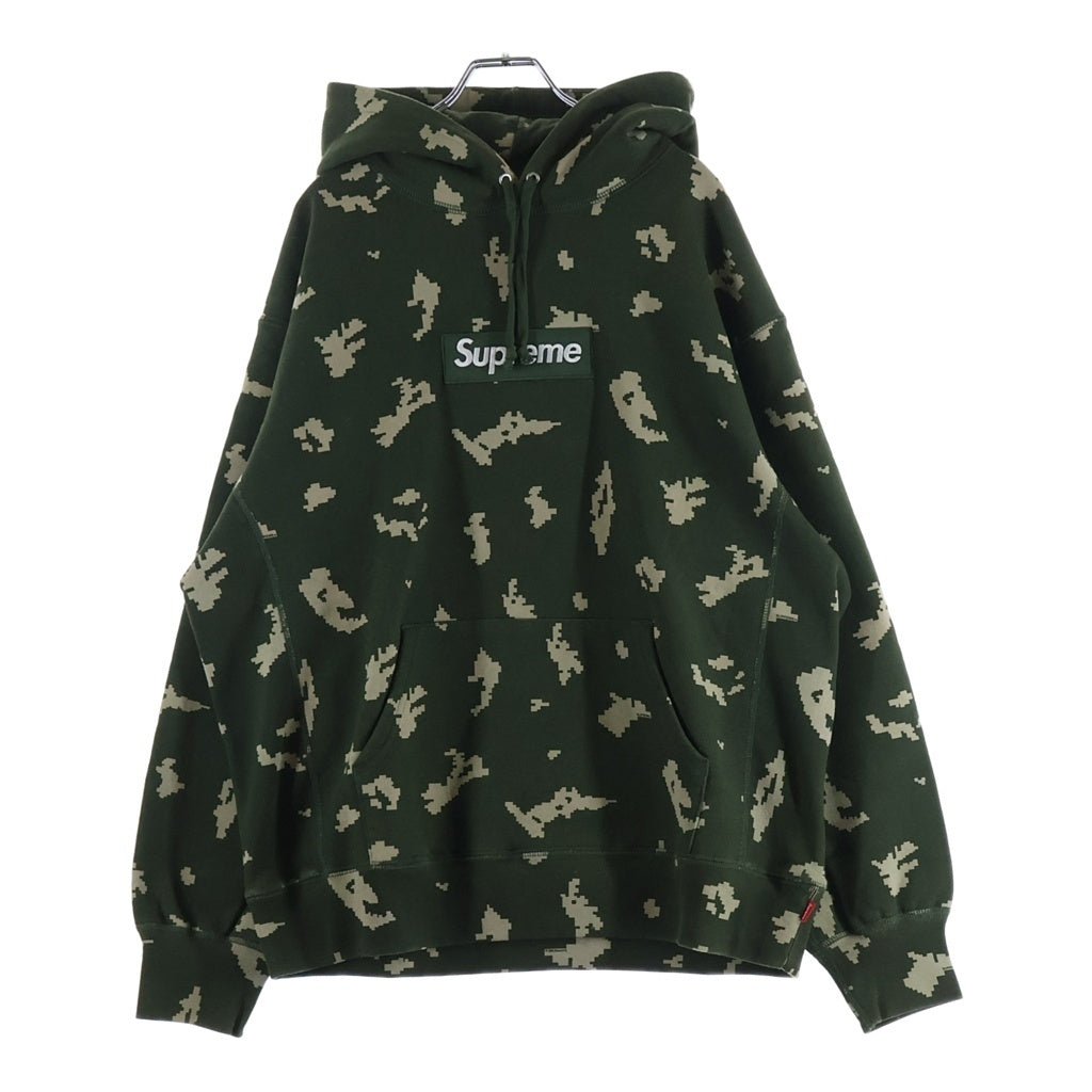 SUPREME(シュプリーム) 21AW Box Logo Hooded Sweatshirt Olive Russian Camo ボックスロゴ デジタルカモ フーディー プルオーバー スウェットパーカー グリーン