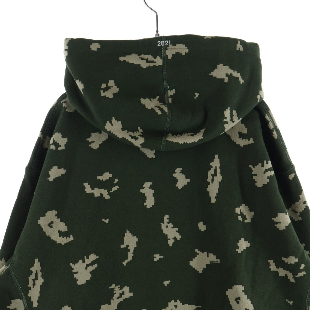 SUPREME(シュプリーム) 21AW Box Logo Hooded Sweatshirt Olive Russian Camo ボックスロゴ デジタルカモ フーディー プルオーバー スウェットパーカー グリーン