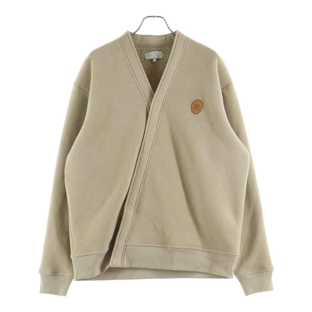 KITH(キス) フロントロゴワッペン 裏地ボア 3B長袖カーディガン ベージュ 24-020-060-0014-4-0
