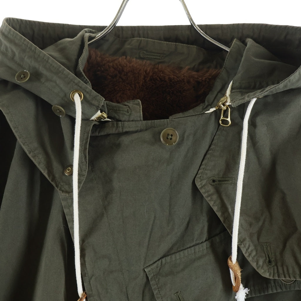 08sircus(ゼロエイトサーカス) Vintage dyed Hooded Military Coat ライナー付き ヴィンテージ ダイド フーデッド ミリタリーコート カーキ S18AM-CO10L