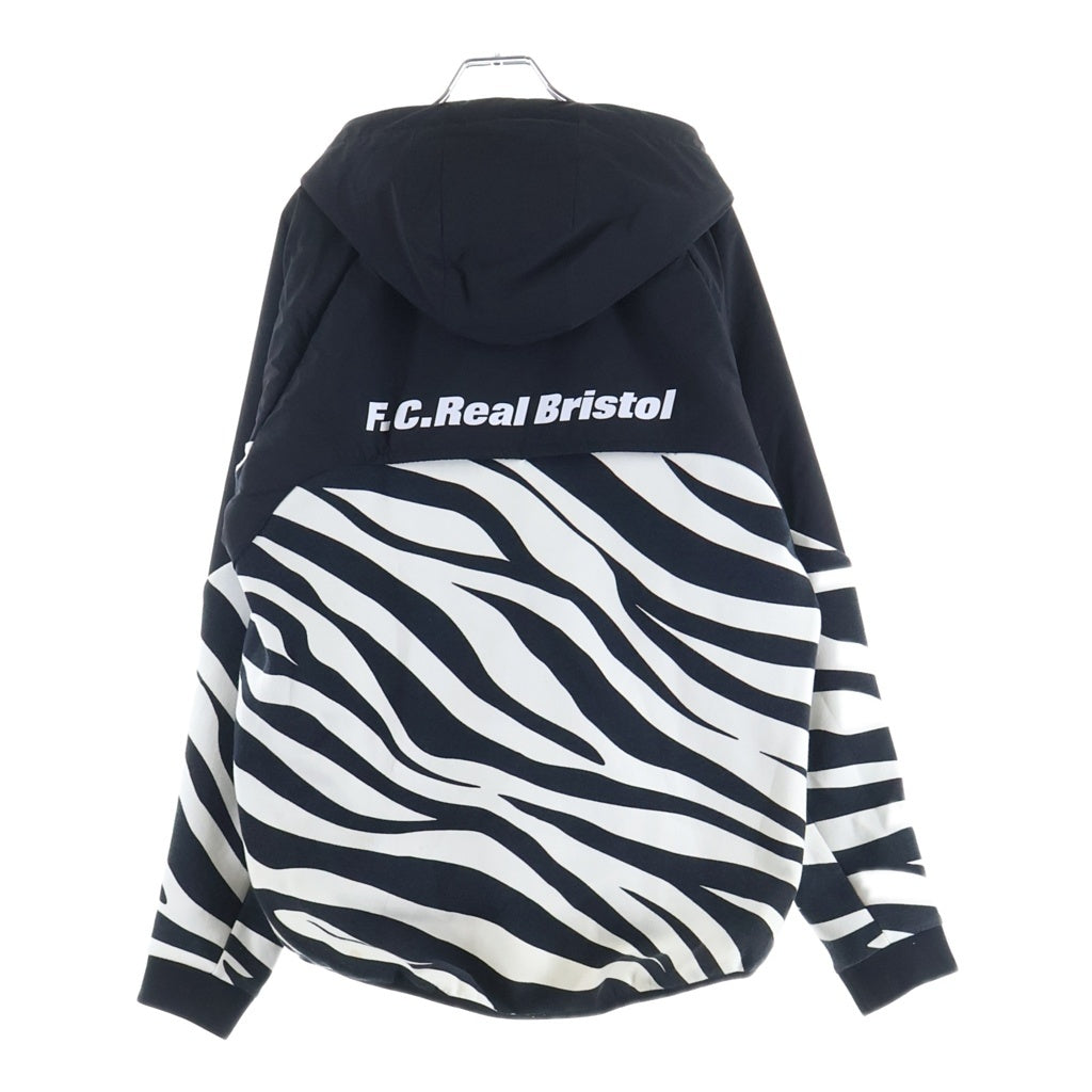 F.C.R.B./F.C.Real Bristol/FCRB(エフシーアールビー/エフシーレアルブリストル) 23AW VENTILATION HOODIE ゼブラ柄 ジップアップ ベンチレーションフーディー パーカー ブラック/ホワイト FCRB-232037