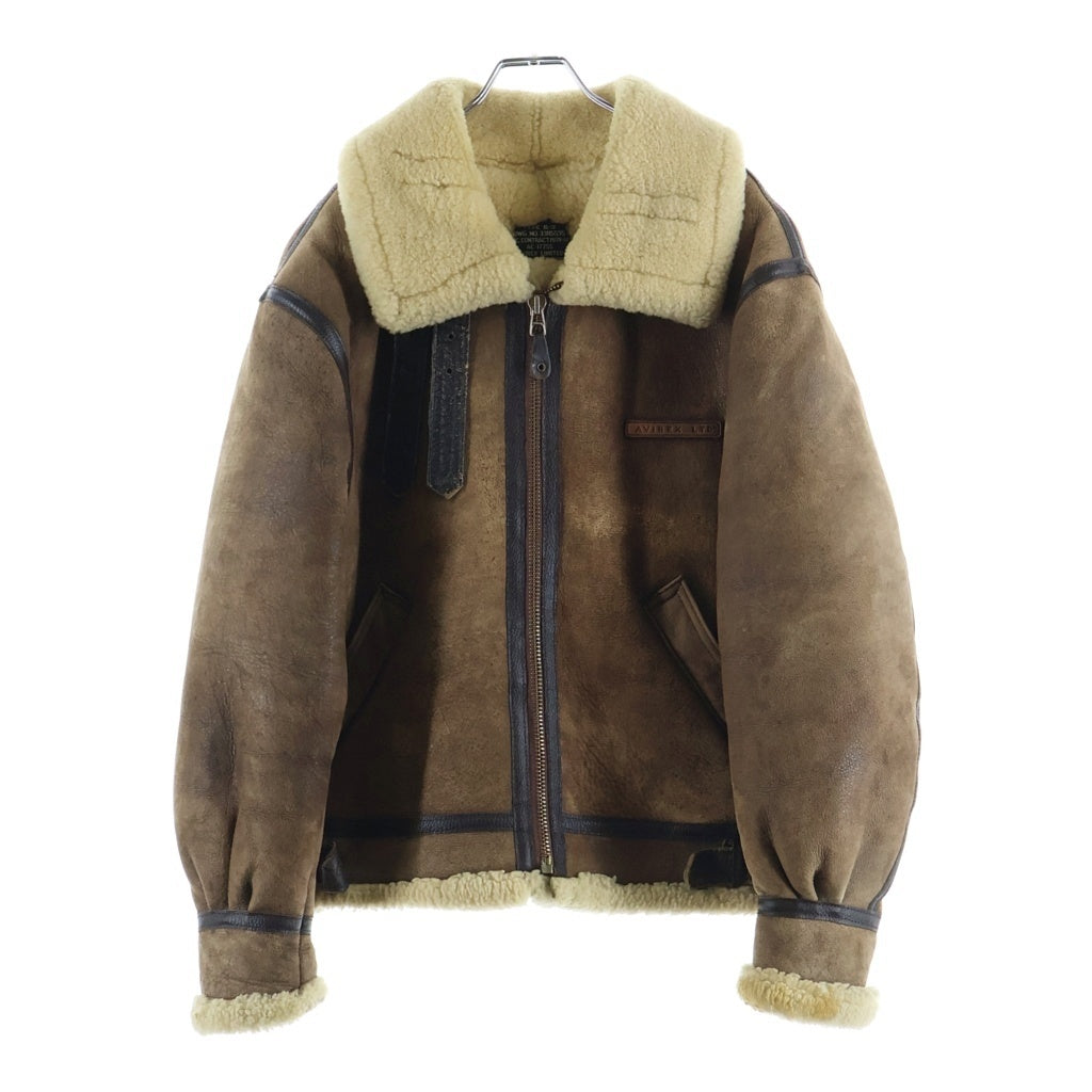 AVIREX(アヴィレックス) TYPE B-3 MOUTON JACKET ジップアップ ムートンジャケット ブラウン 33H5595