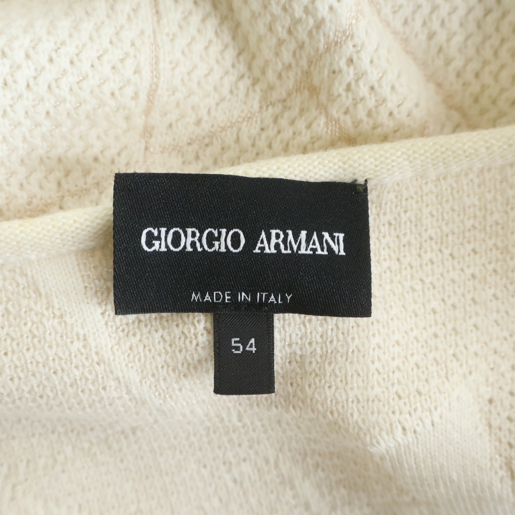 GIORGIO ARMANI(ジョルジオアルマーニ) ボタニカル柄 コットン クルーネック 長袖Tシャツ ホワイト 3LSM29 SM36Z