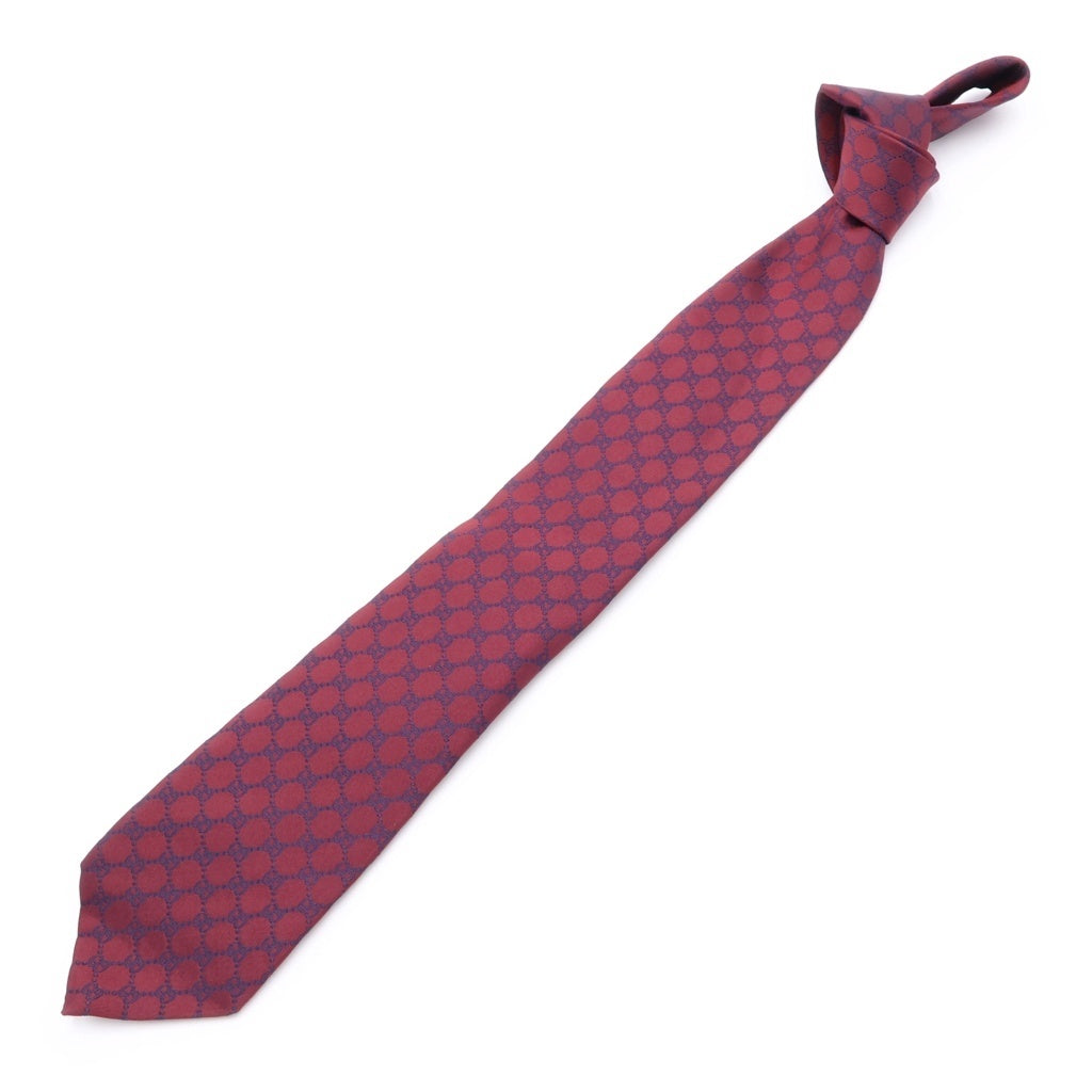 GUCCI(グッチ) GGパターン シルクジャガードネクタイ バーガンディ 456524 4B002 6068 456524 4B002 6068