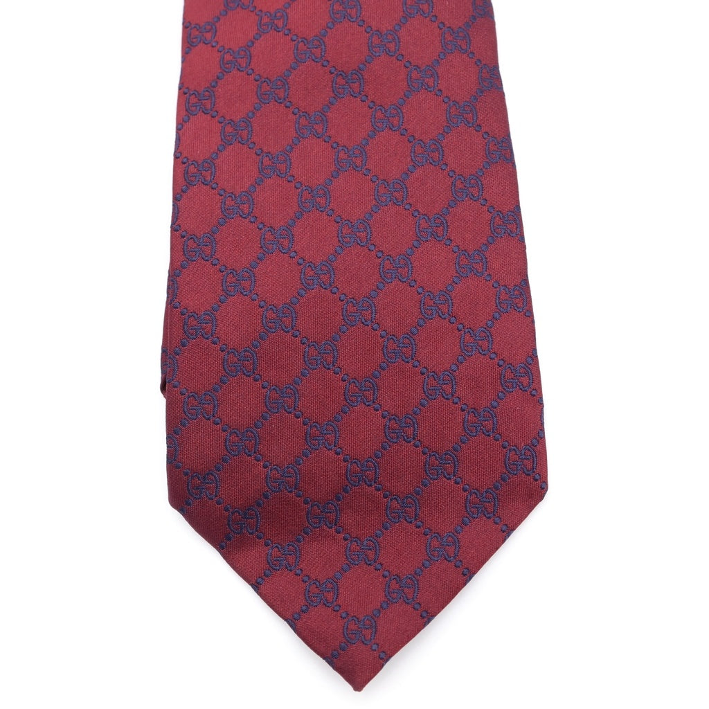 GUCCI(グッチ) GGパターン シルクジャガードネクタイ バーガンディ 456524 4B002 6068 456524 4B002 6068