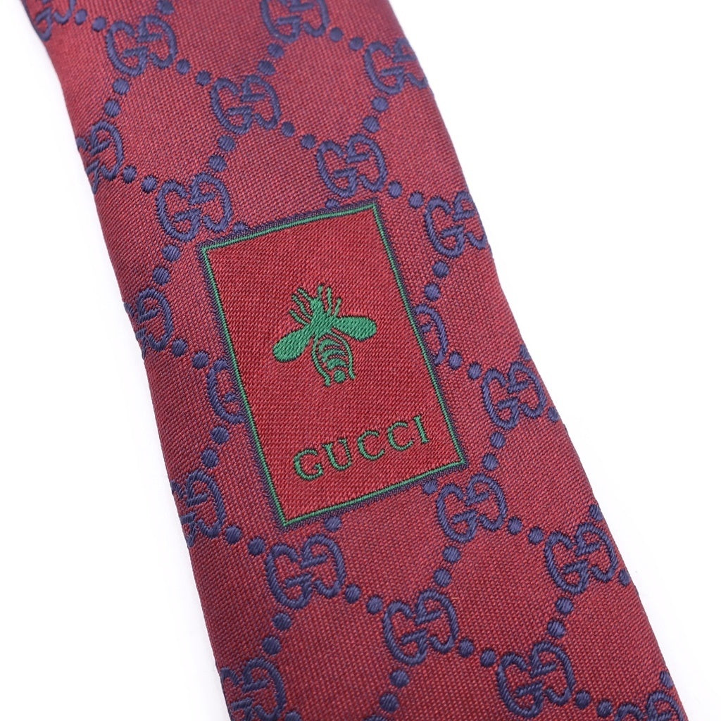 GUCCI(グッチ) GGパターン シルクジャガードネクタイ バーガンディ 456524 4B002 6068 456524 4B002 6068
