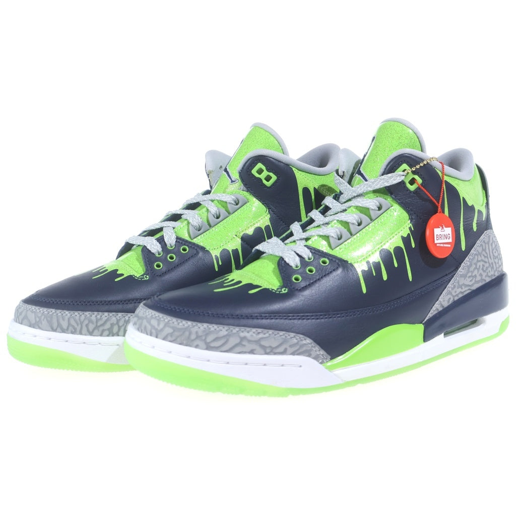 NIKE(ナイキ) AIR JORDAN 3 Doernbecher FZ3030-919 エアジョーダン3 ドーレンペッカー ミッドカットスニーカー シューズ ネイビー/グリーン US10/28.0cm