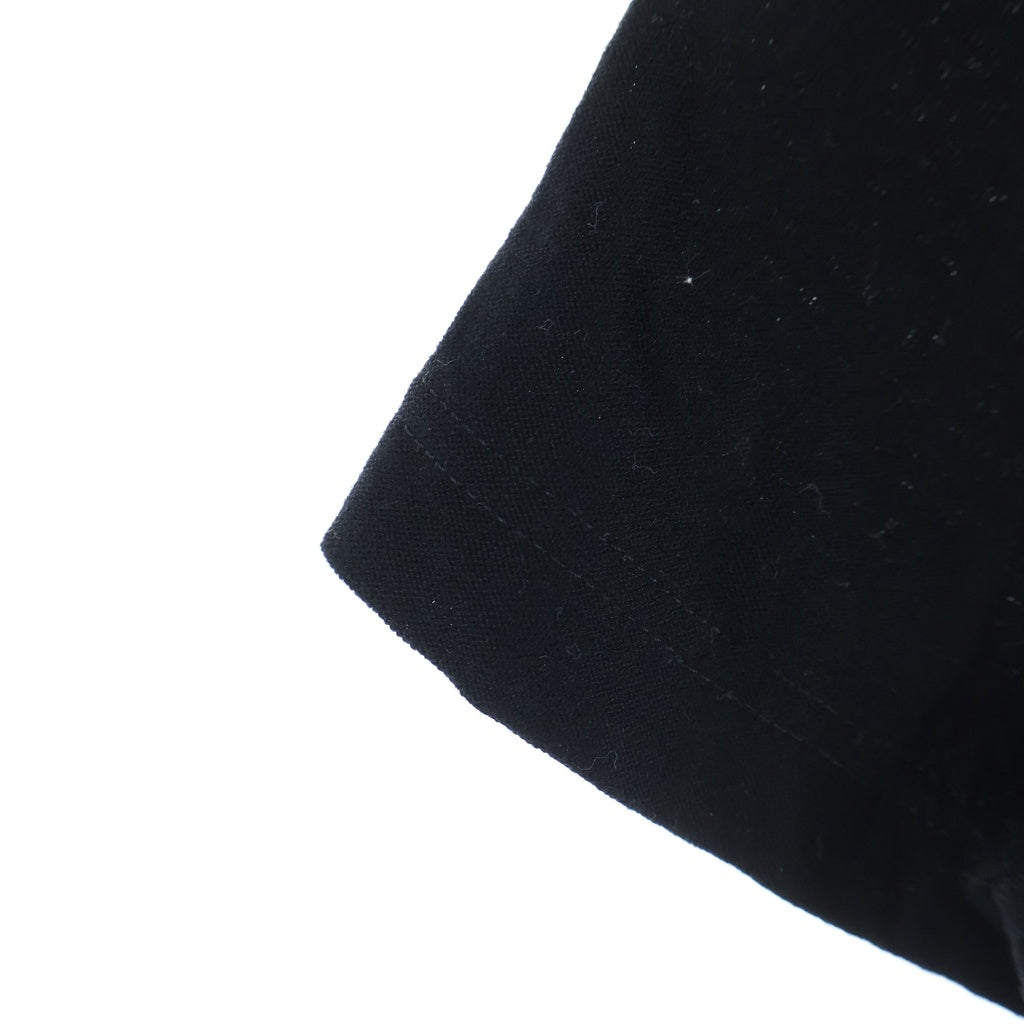 Berluti(ベルルッティ) フロントスクリット 刺繍 クルーネック 半袖Tシャツ カットソー ブラック R15JRS30JADB