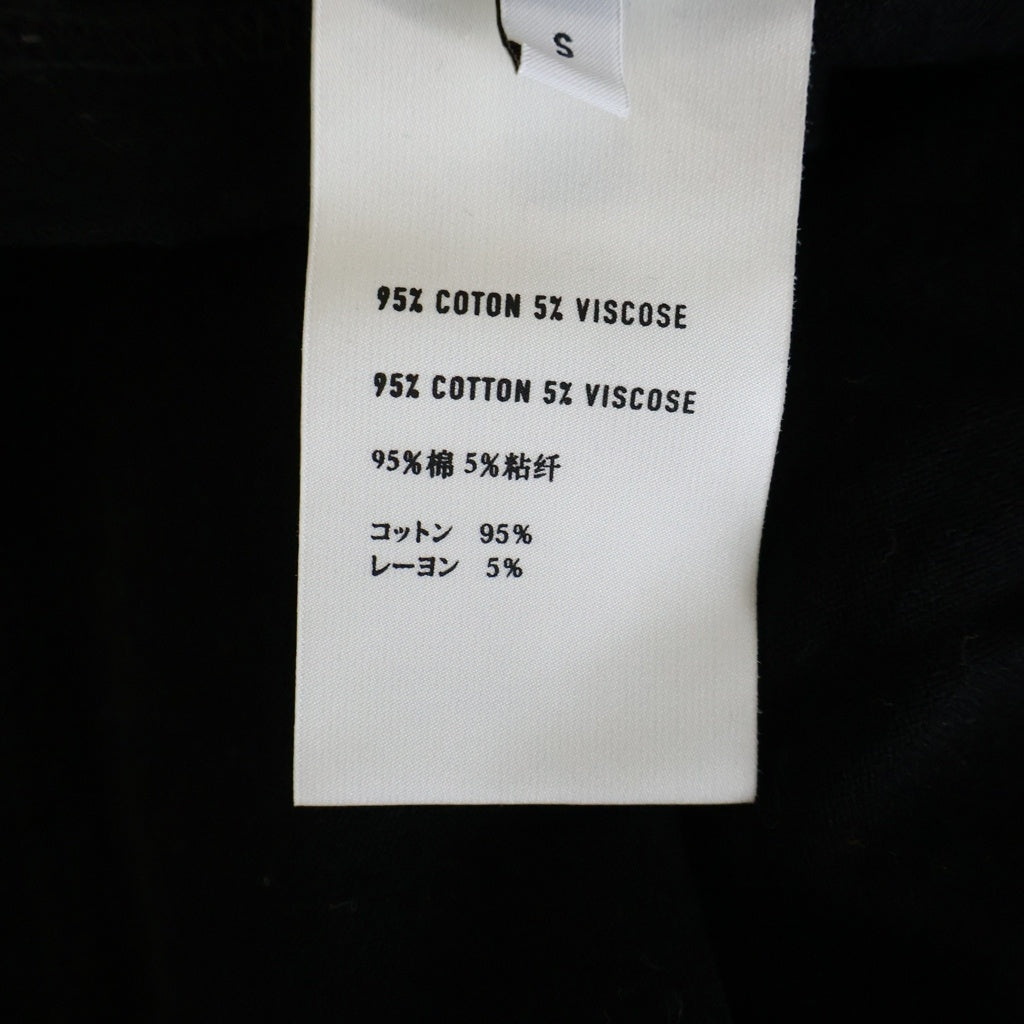 Berluti(ベルルッティ) フロントスクリット 刺繍 クルーネック 半袖Tシャツ カットソー ブラック R15JRS30JADB