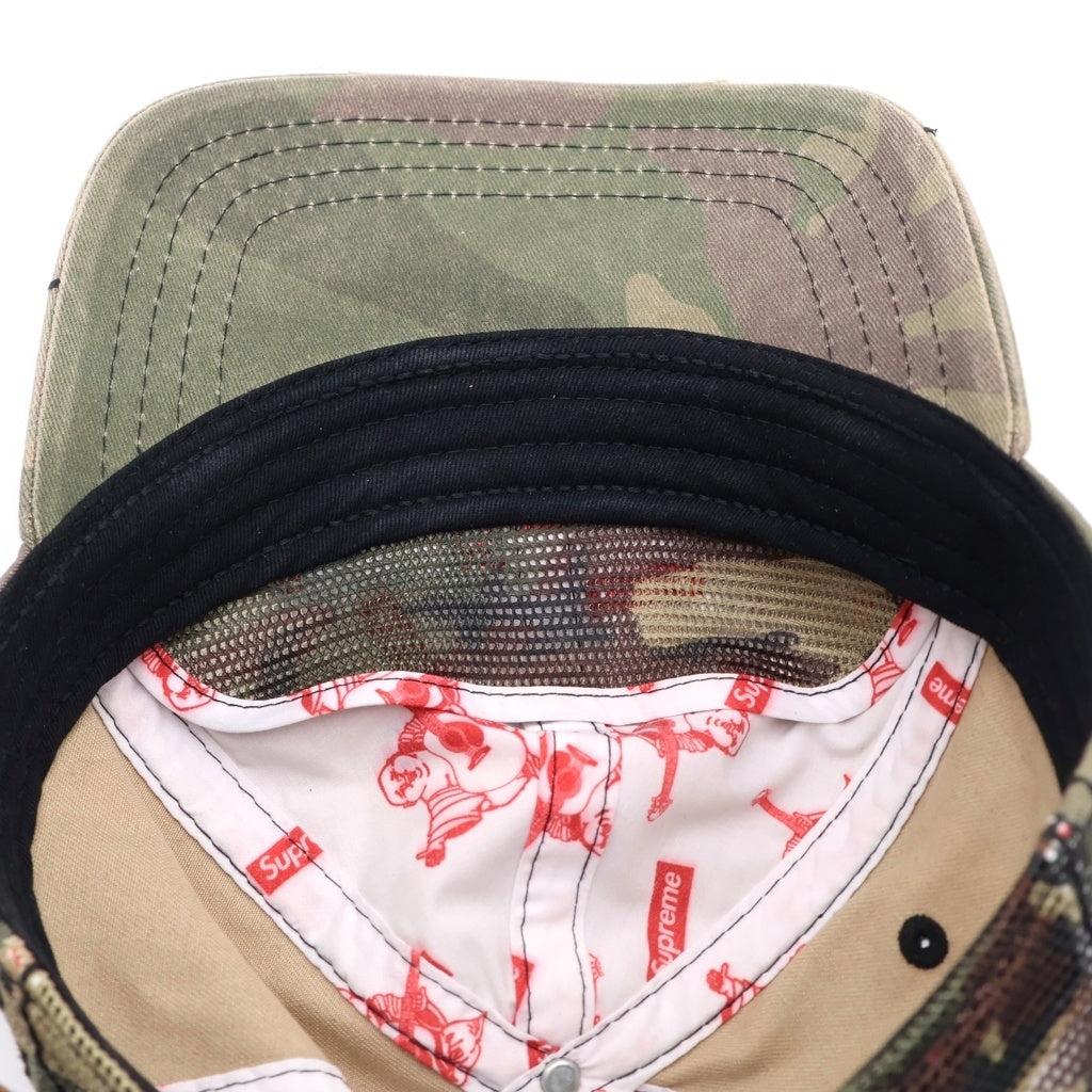 SUPREME(シュプリーム) 25AW × True Religion トゥルーレリジョン 6-Panel Camo Cap スタッズ装飾付き メッシュキャップ 帽子 カモ -