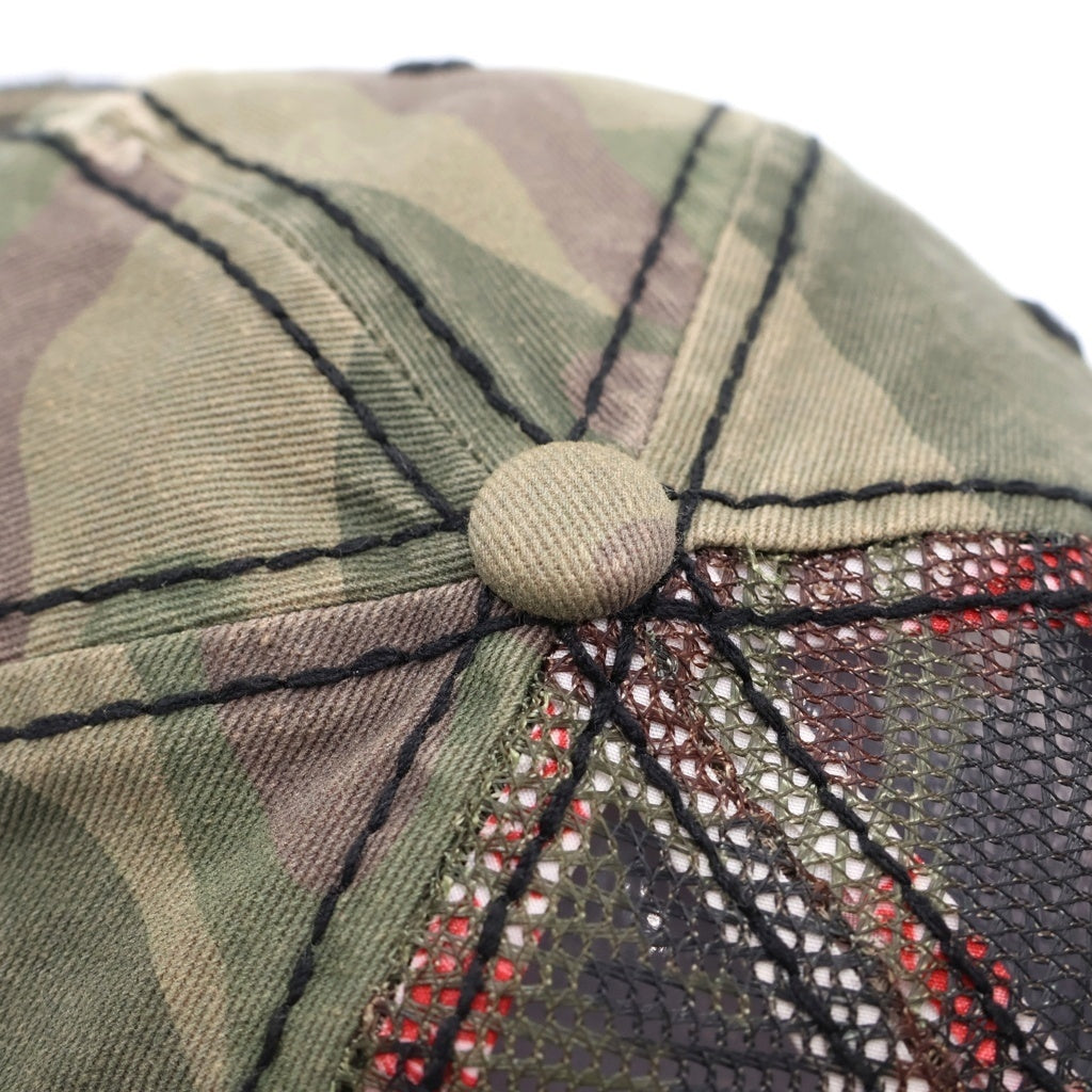SUPREME(シュプリーム) 25AW × True Religion トゥルーレリジョン 6-Panel Camo Cap スタッズ装飾付き メッシュキャップ 帽子 カモ -