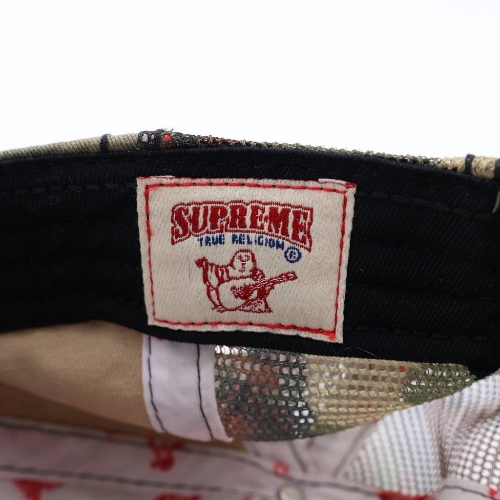 SUPREME(シュプリーム) 25AW × True Religion トゥルーレリジョン 6-Panel Camo Cap スタッズ装飾付き メッシュキャップ 帽子 カモ -