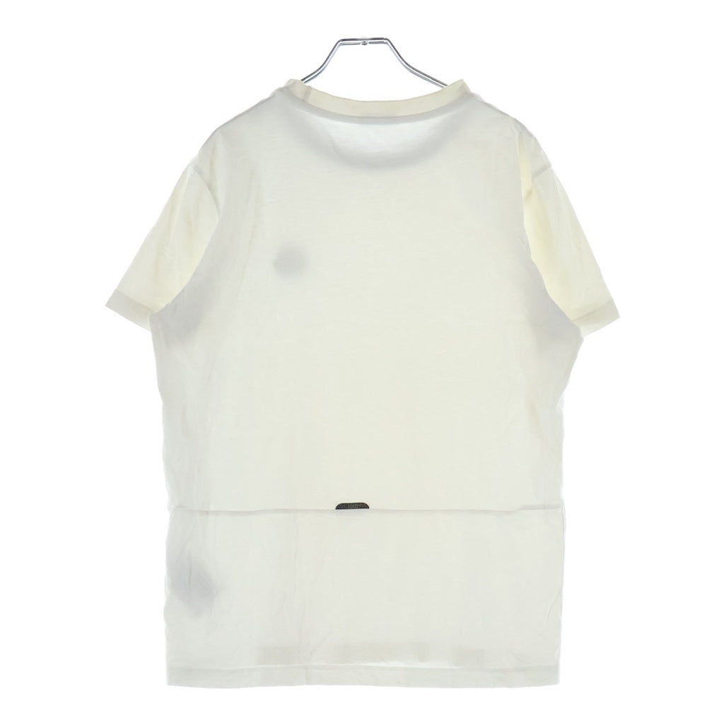 MONCLER(モンクレール) 20SS フロントラバーロゴワッペン クルーネック半袖Tシャツ カットソー ホワイト F10918C71700 8390T F10918C71700 8390T