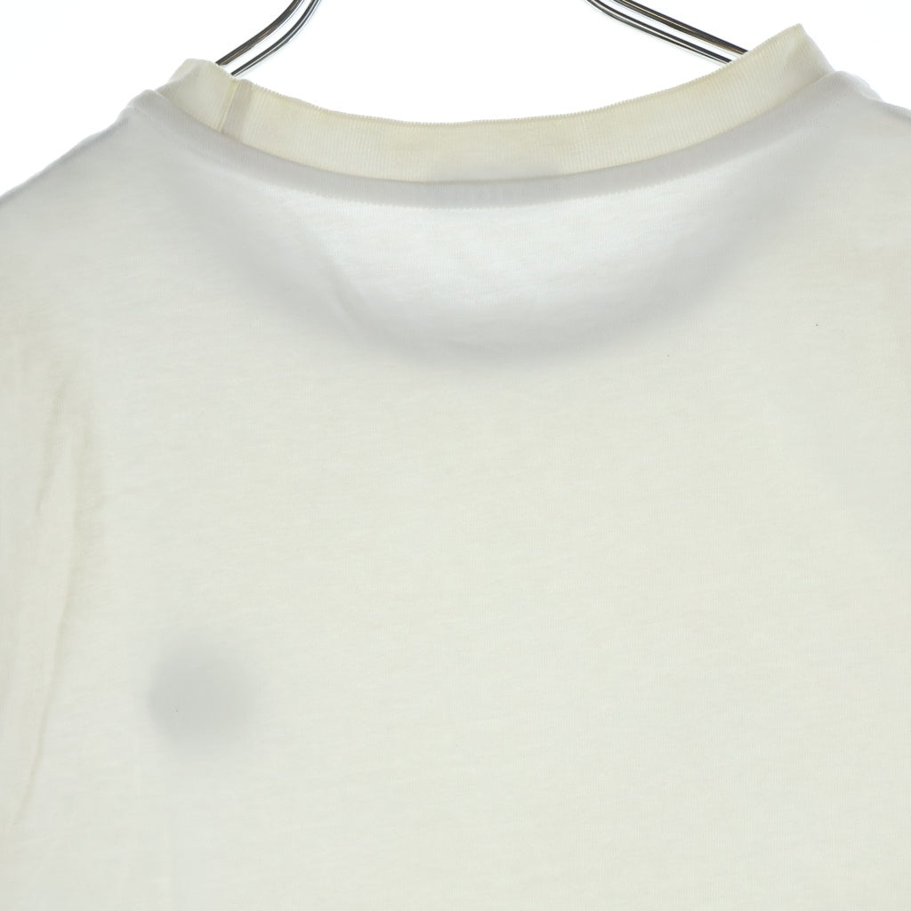 MONCLER(モンクレール) 20SS フロントラバーロゴワッペン クルーネック半袖Tシャツ カットソー ホワイト F10918C71700 8390T F10918C71700 8390T