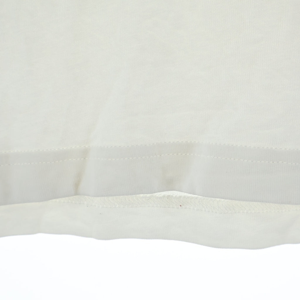 MONCLER(モンクレール) 20SS フロントラバーロゴワッペン クルーネック半袖Tシャツ カットソー ホワイト F10918C71700 8390T F10918C71700 8390T