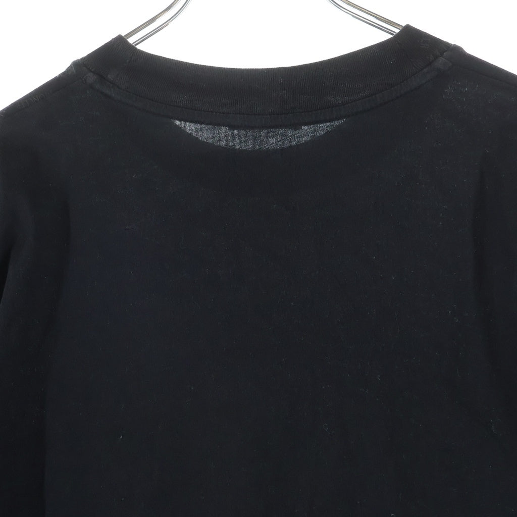 MONCLER(モンクレール) 22SS フロントロゴ総柄 クルーネック半袖Tシャツ カットソー ブラック H10918C00040 829H8
