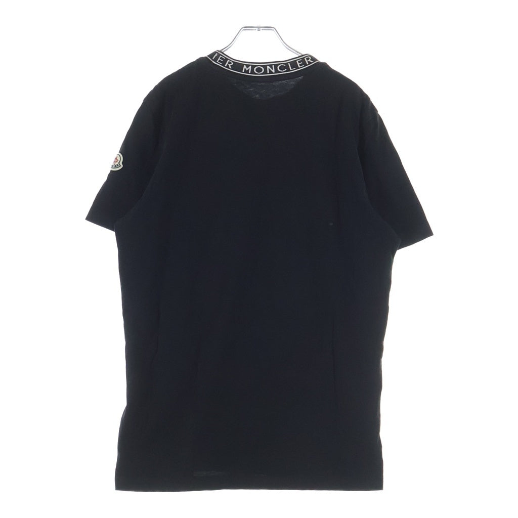MONCLER(モンクレール) 23SS ネックロゴ クルーネック半袖Tシャツ カットソー ブラック I10918C00012 8390T I10918C00012 8390T