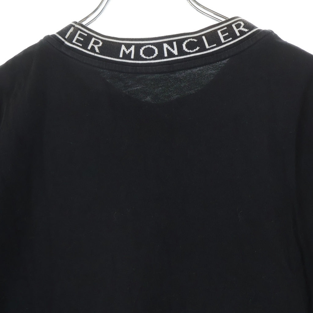 MONCLER(モンクレール) 23SS ネックロゴ クルーネック半袖Tシャツ カットソー ブラック I10918C00012 8390T I10918C00012 8390T