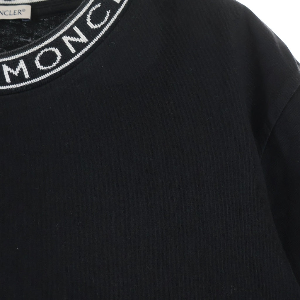 MONCLER(モンクレール) 23SS ネックロゴ クルーネック半袖Tシャツ カットソー ブラック I10918C00012 8390T I10918C00012 8390T